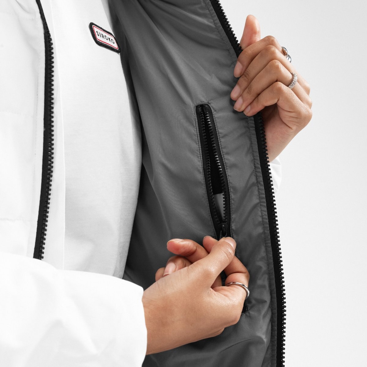 Casaco Acolchoado Resistente à Água Lifestyle Natur-w Siroko Branco-4