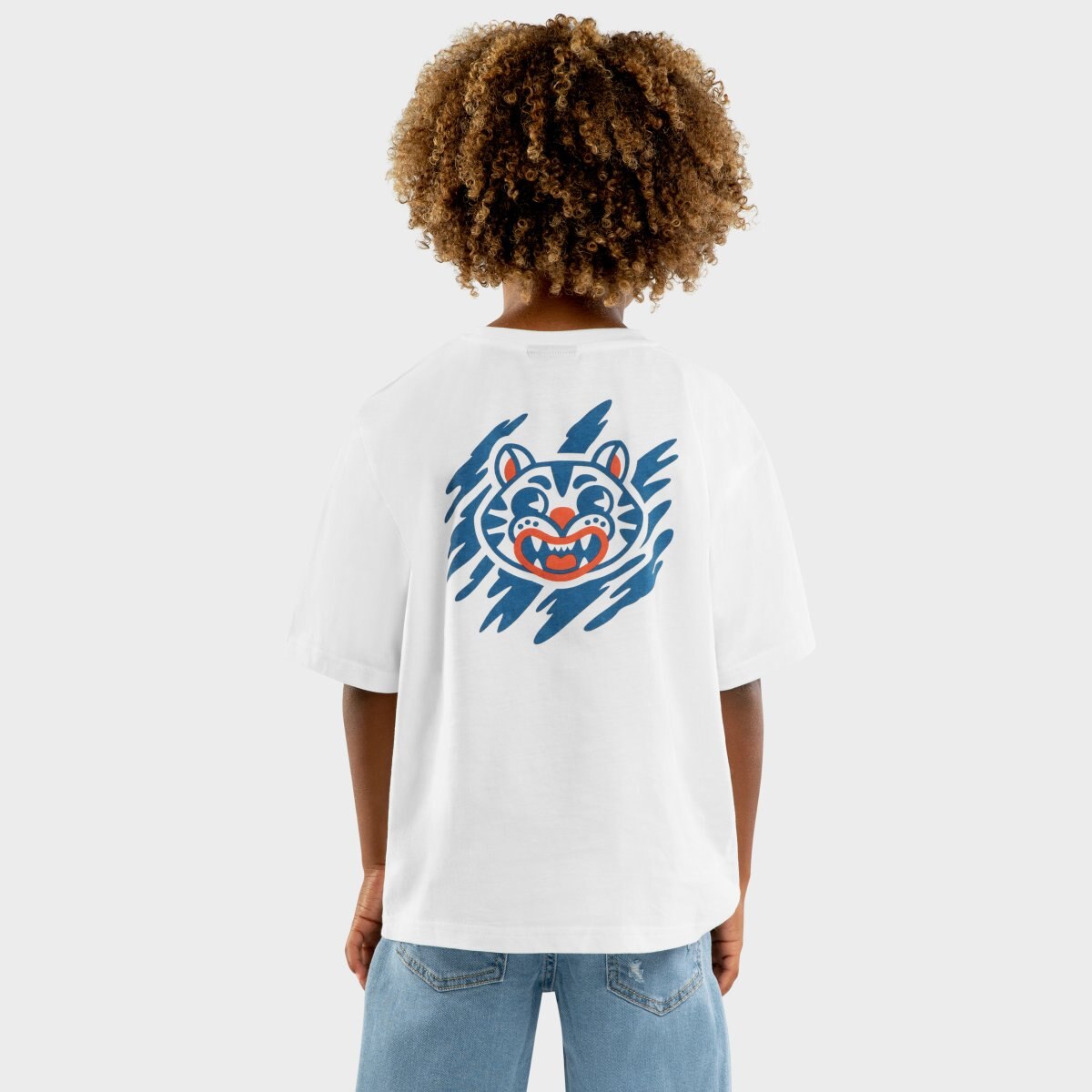 T-shirt de Algodão de Manga Curta Infantil Kitty Siroko Branco-2