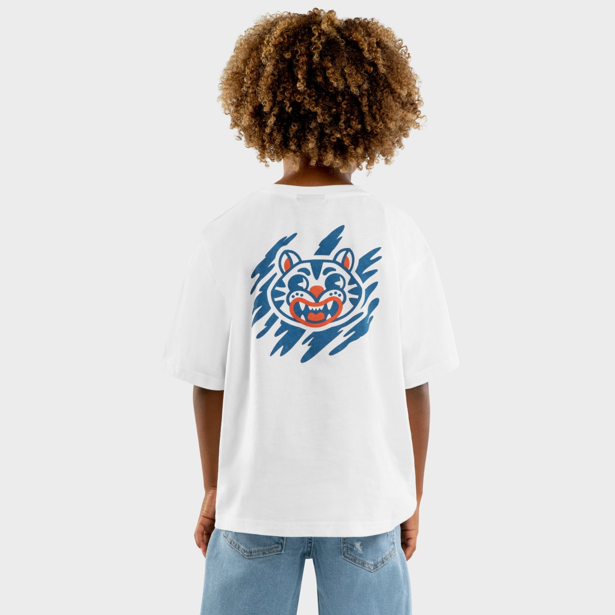 T-shirt de Algodão de Manga Curta Infantil Kitty Siroko Branco-2