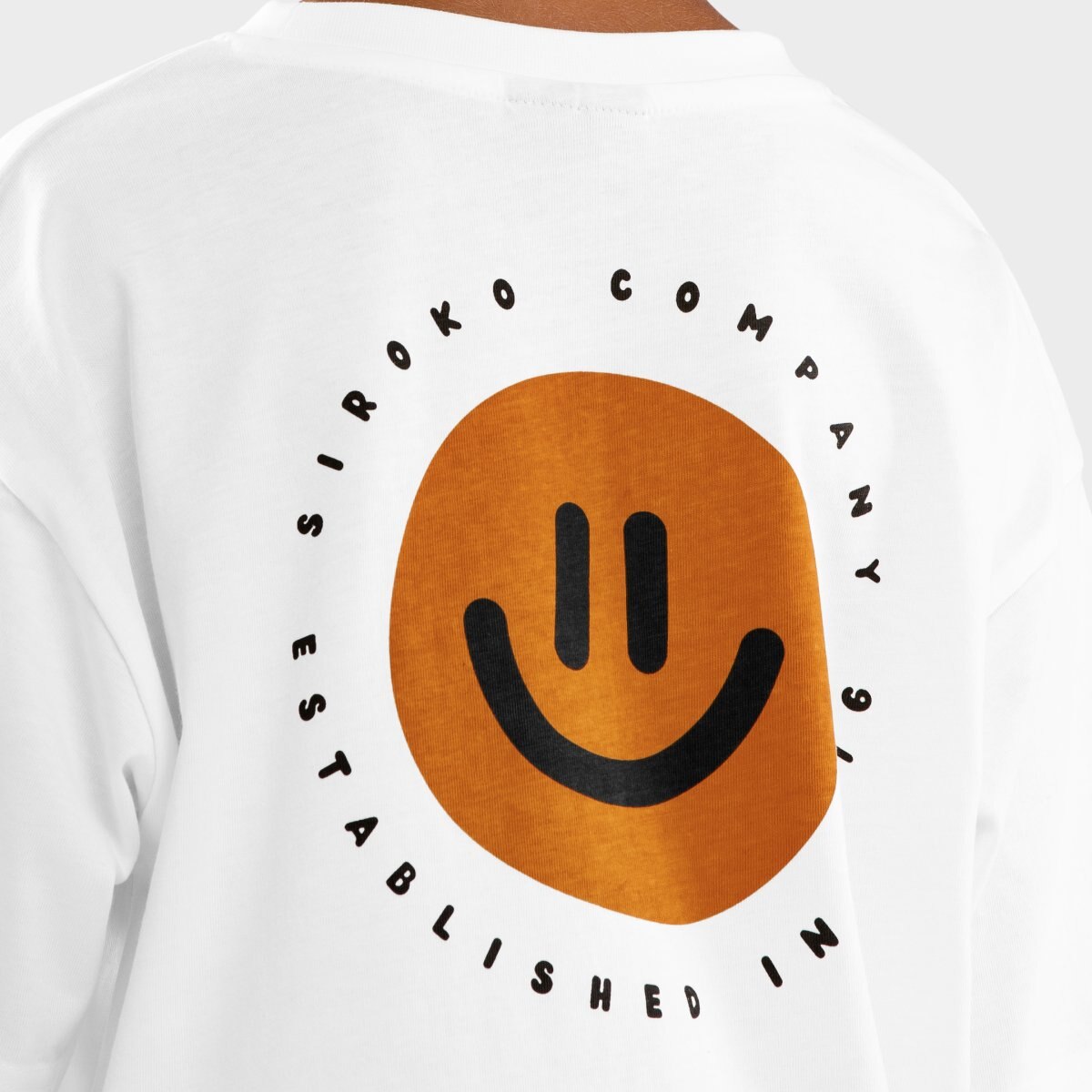T-shirt de Algodão de Manga Curta Infantil Joy Siroko Branco-3