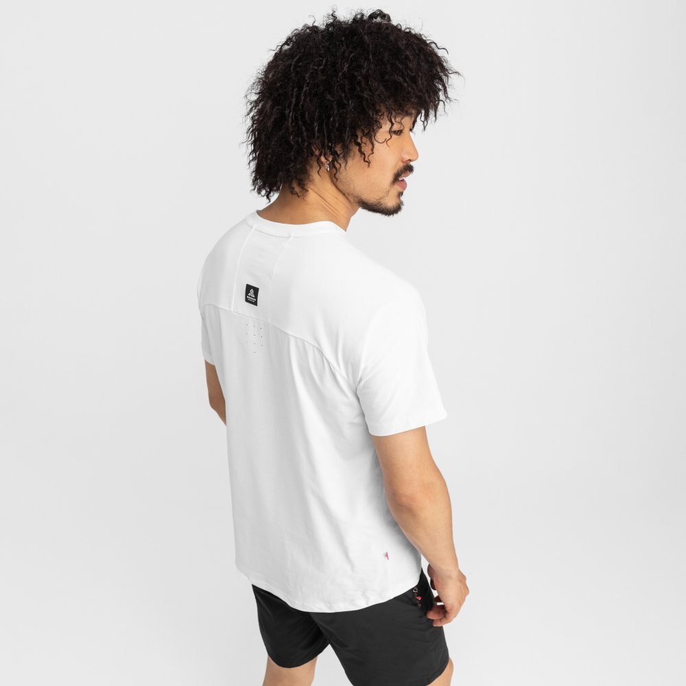 T-shirt de Manga Curta Montanha Picos Siroko Branco-2