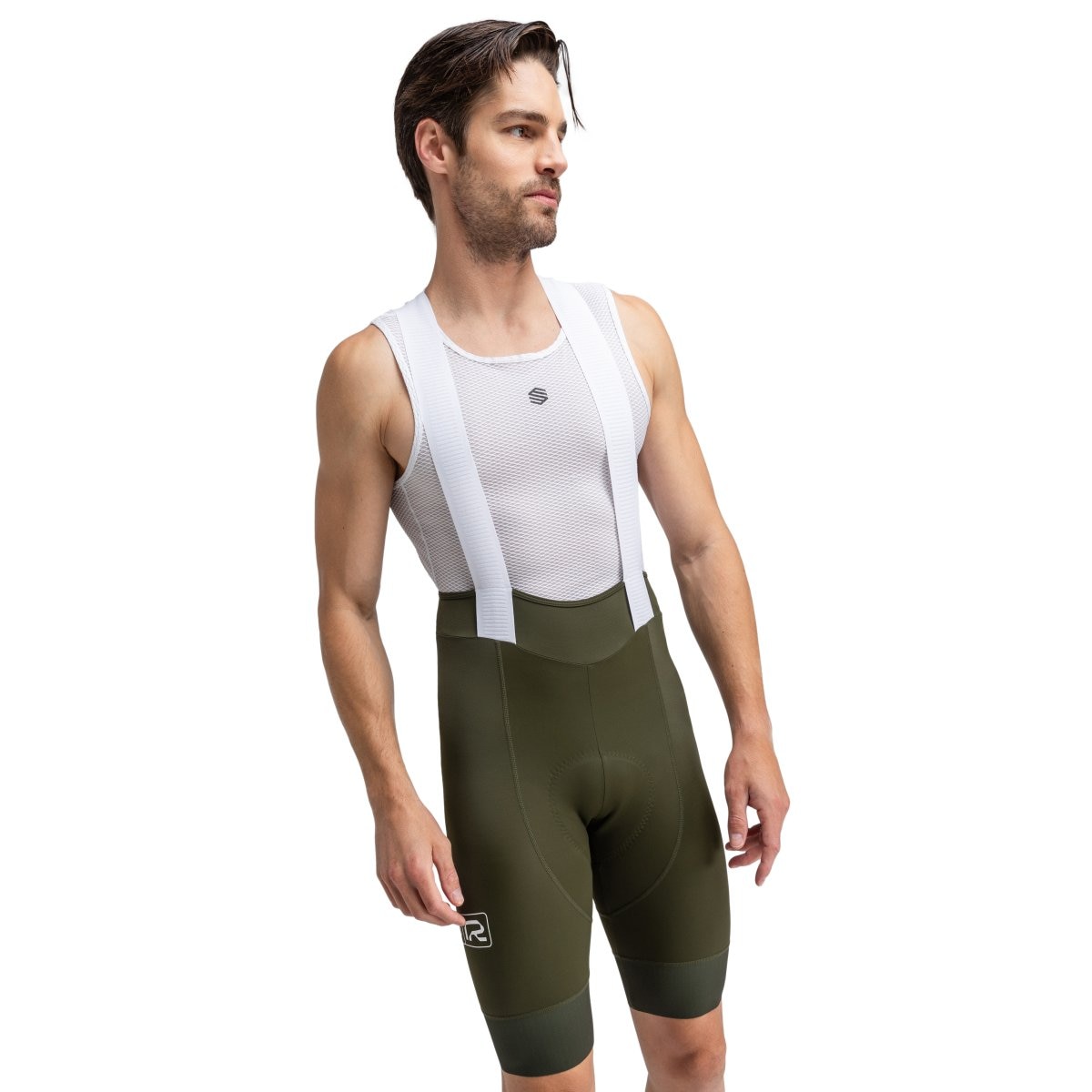 Culotte Curto Reciclado Ciclismo Basil Siroko Verde-1
