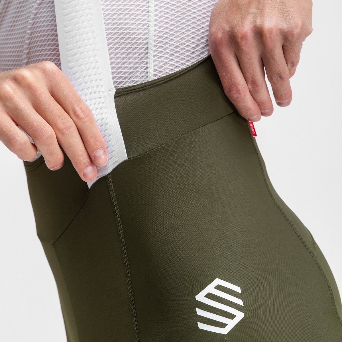 Culotte Curto Reciclado Ciclismo Basil Siroko Verde-6