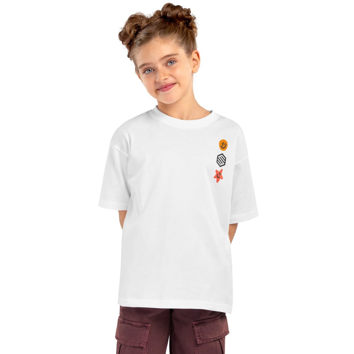 T-shirt Algodão de Manga Curta Infantil Joy-g Siroko Branco-1