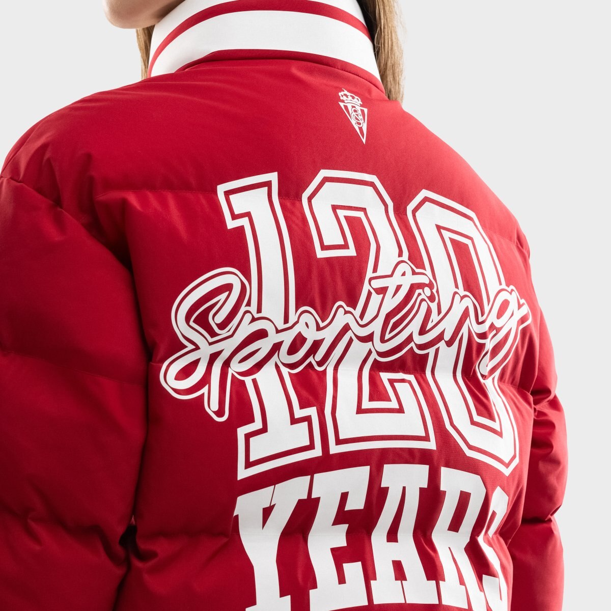 Casaco Acolchoado 120 Aniversário Real Sporting de Gijón Sc120 El Bibio Red-w Siroko Vermelho-4