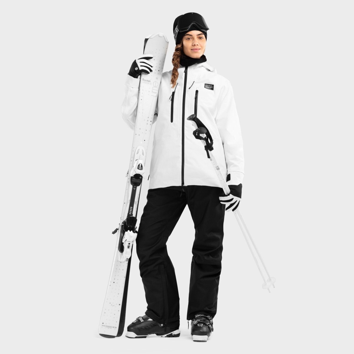 Casaco para Snow e Ski W5-w Megeve Siroko Branco-4