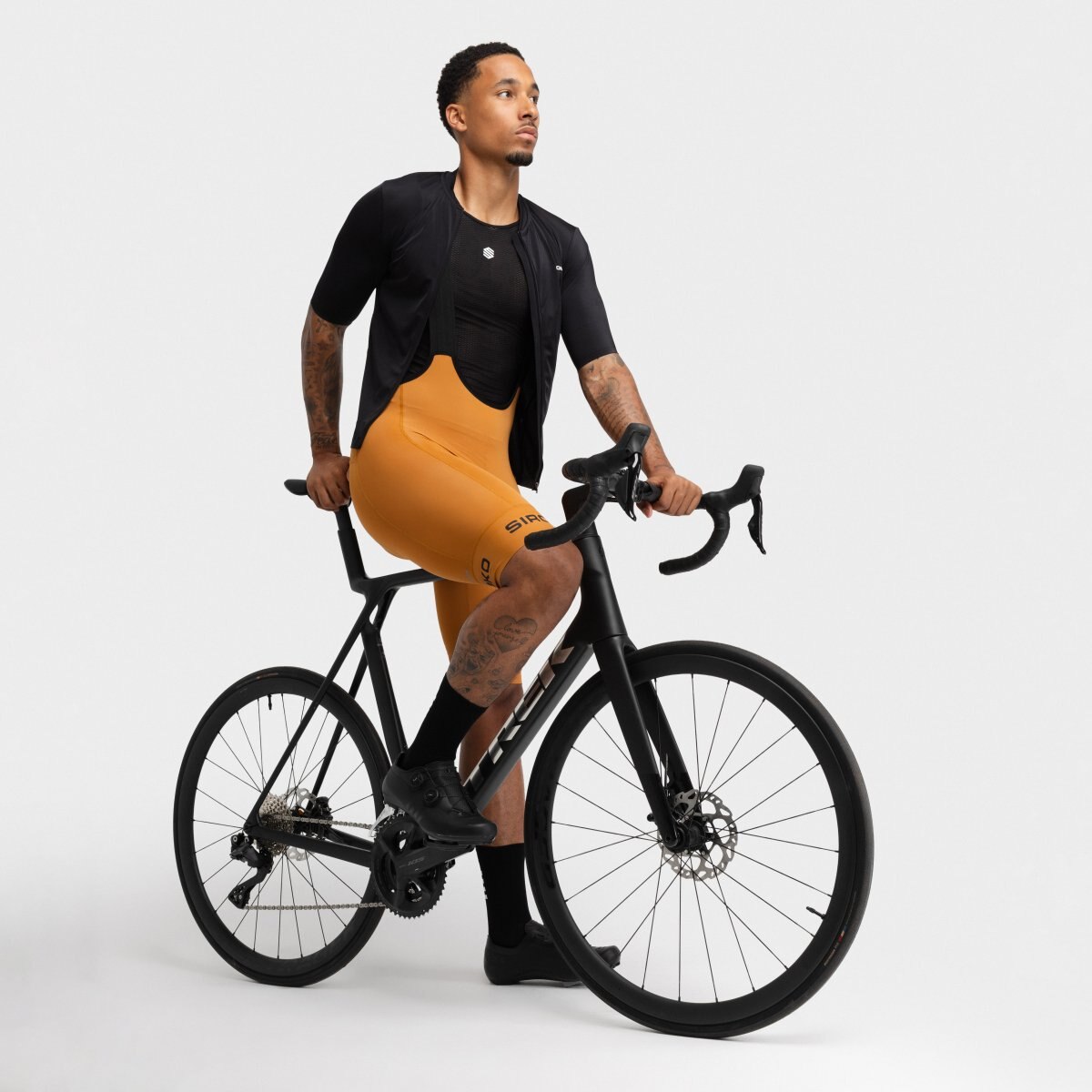 Culotte Curto Reciclado Ciclismo Bx Siroko Castanho-3