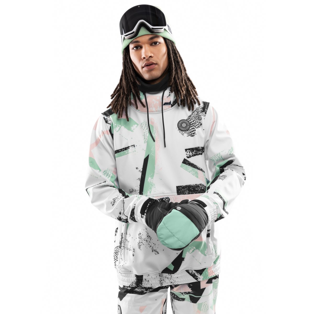 Casaco para Snowboard/ski W1 Siroko Branco / Preto-1