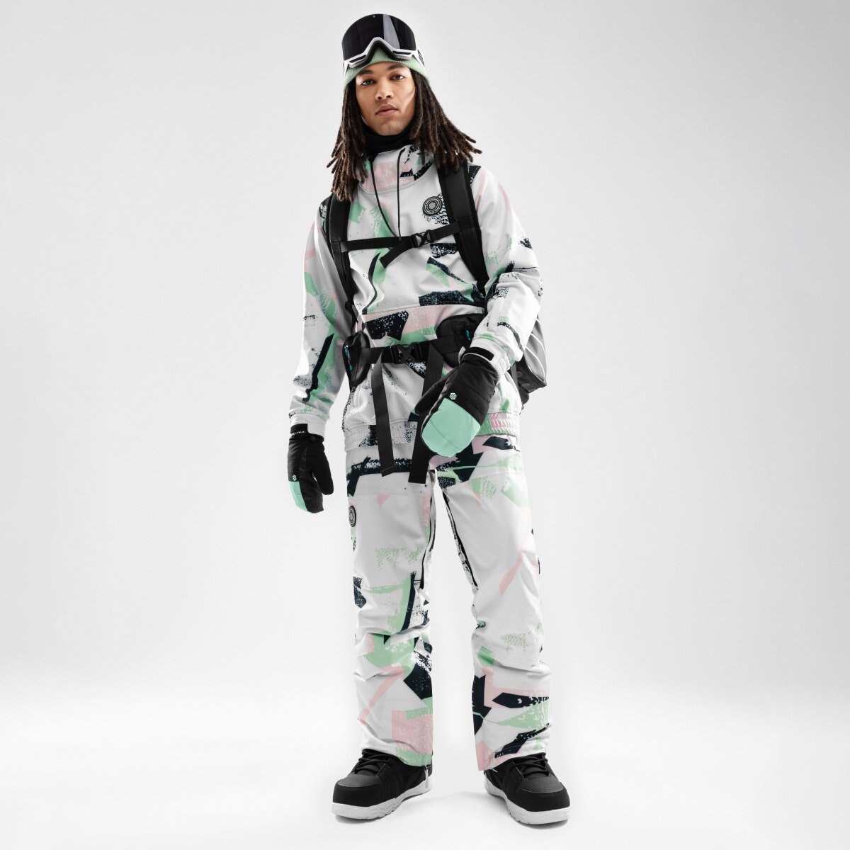 Casaco para Snowboard/ski W1 Siroko Branco / Preto-3