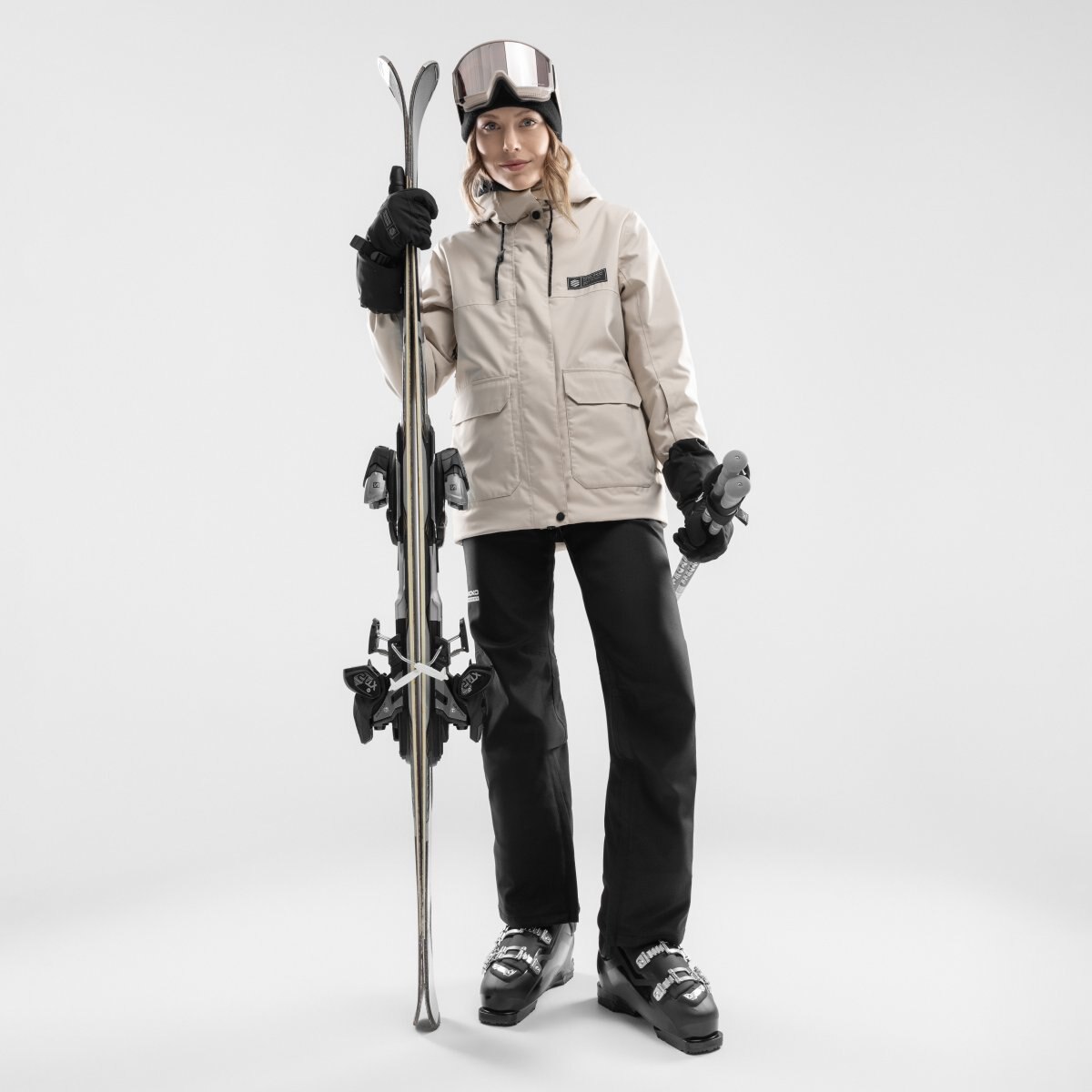 Casaco para Snow e Ski Premium Ultimate Saslong Siroko Castanho-3