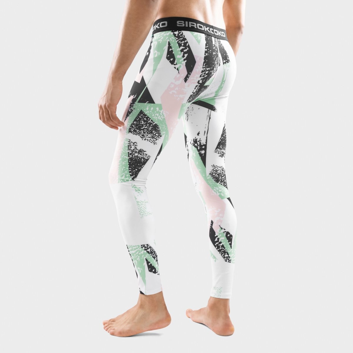 Leggings Térmicas Siroko Branco / Preto-2