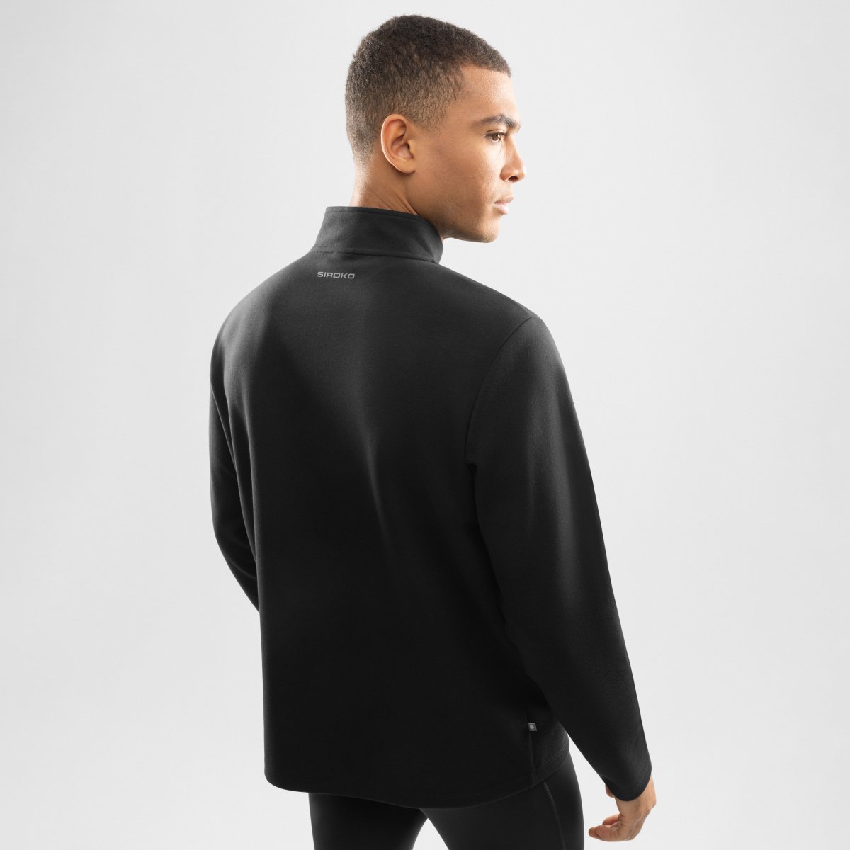 Sweatshirt Gym-halfzip-sweatshirt Siroko Preto-2