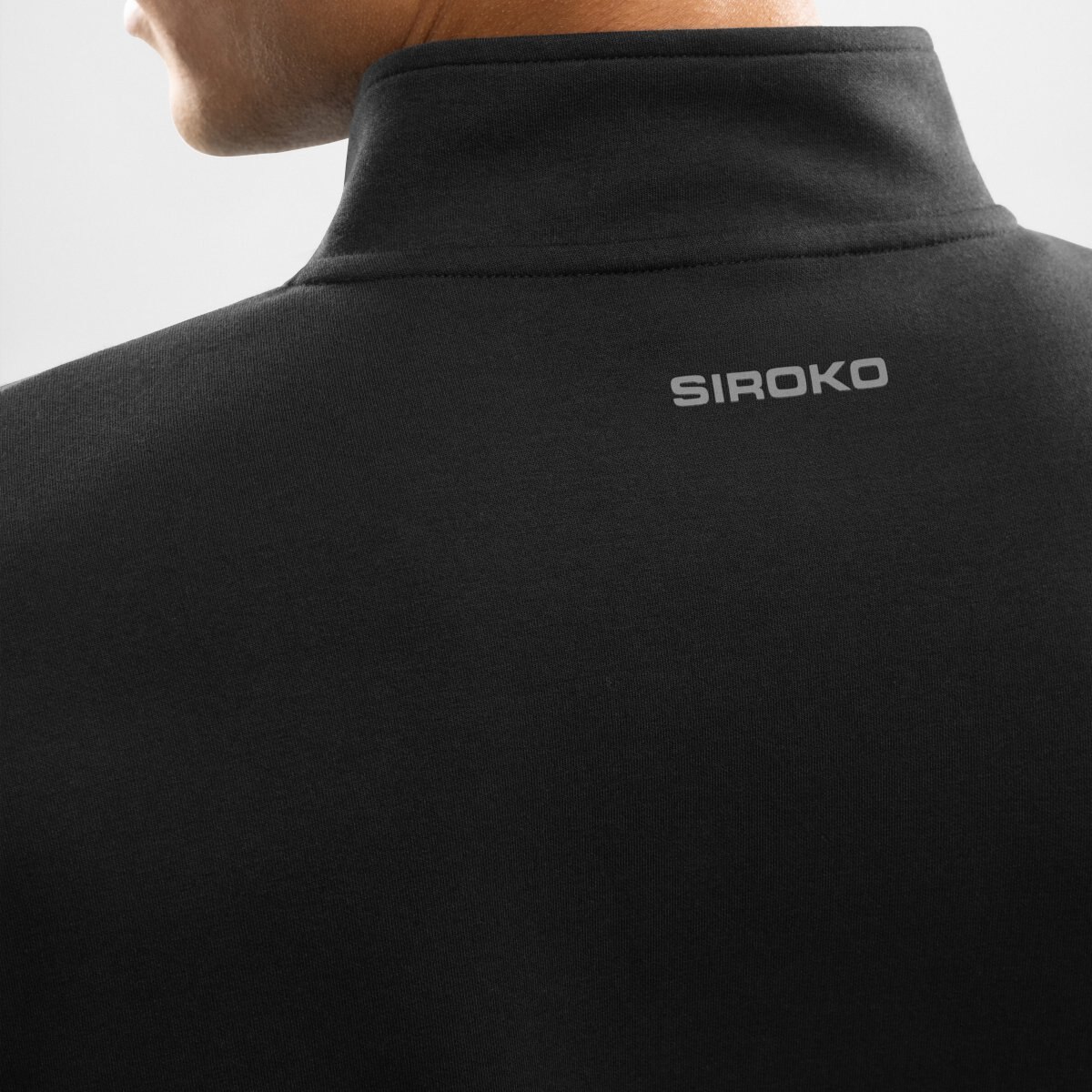 Sweatshirt Gym-halfzip-sweatshirt Siroko Preto-5