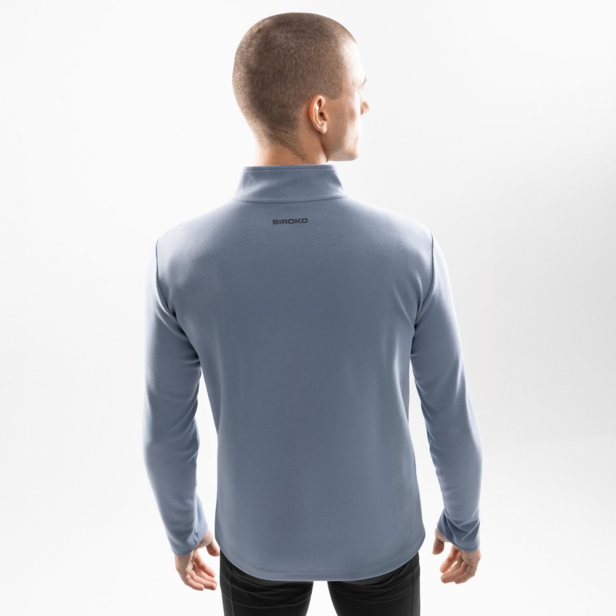 Sweatshirt Gym-halfzip-sweatshirt Siroko Azul-porcelana-2