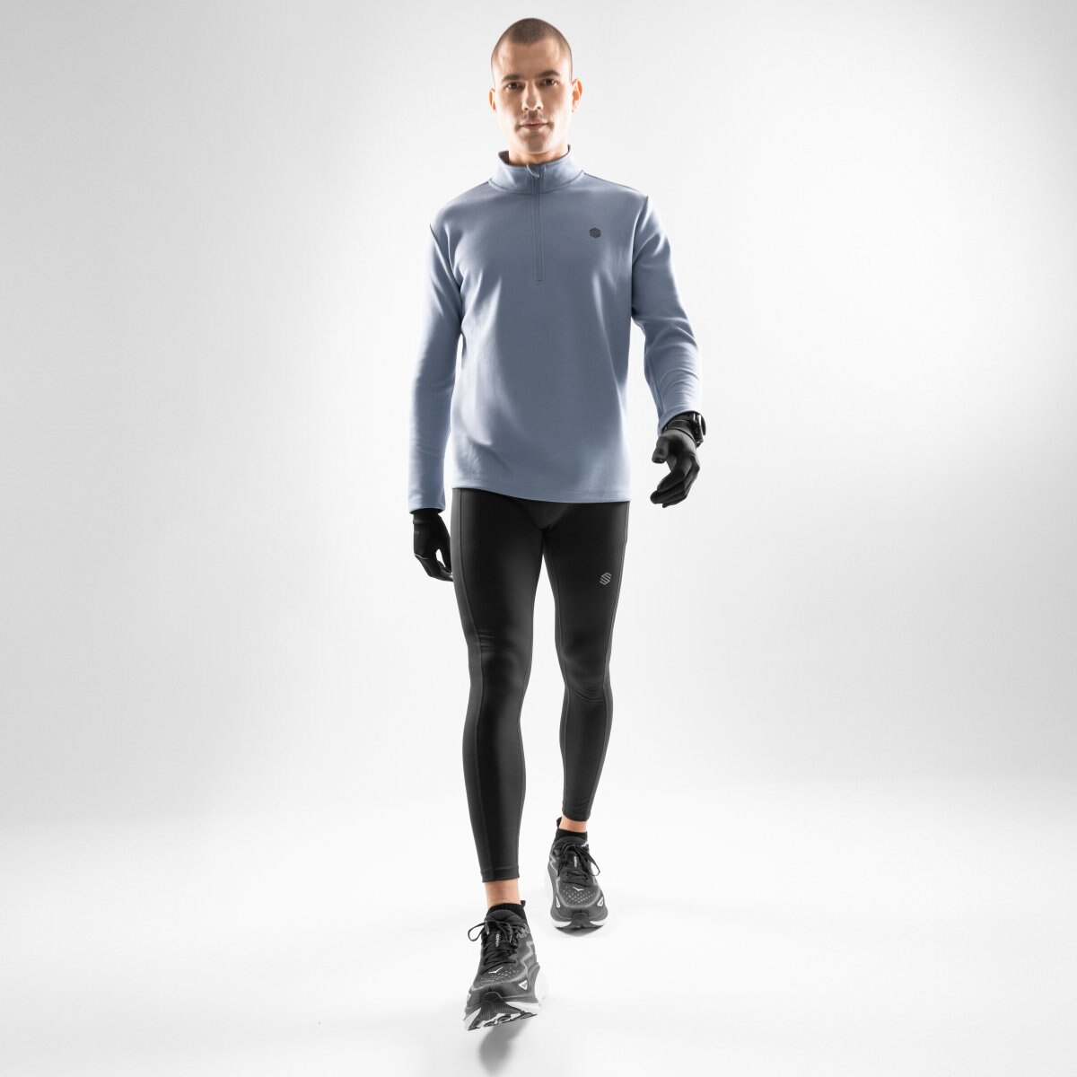 Sweatshirt Gym-halfzip-sweatshirt Siroko Azul-porcelana-3