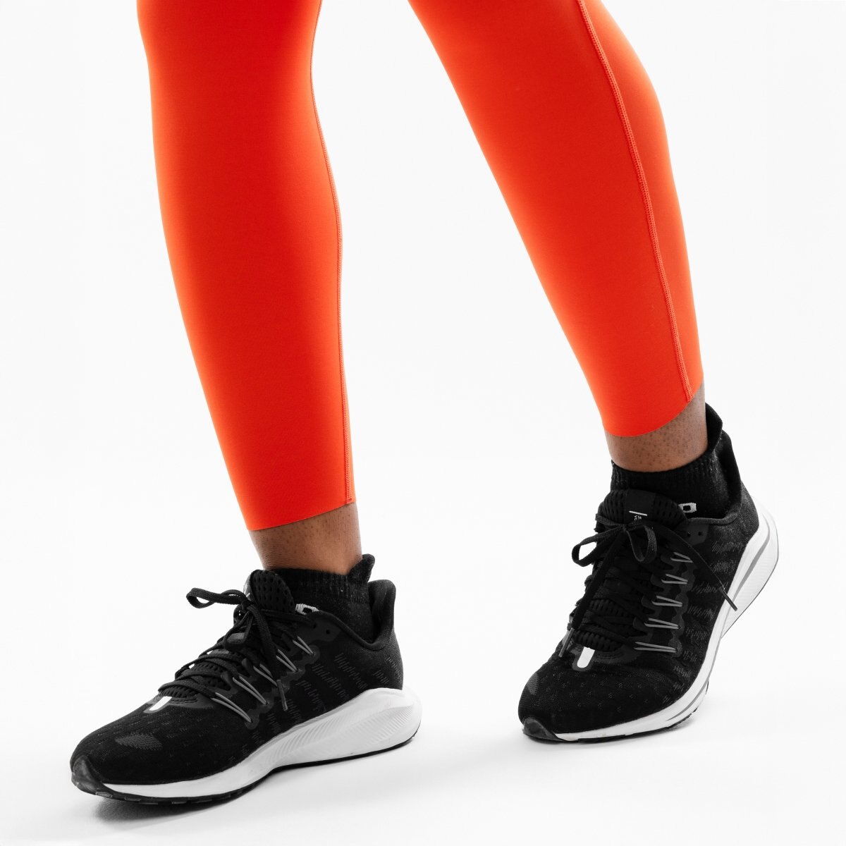 Leggings Desportivos Compridos Corte a Laser Siroko Vermelho-5