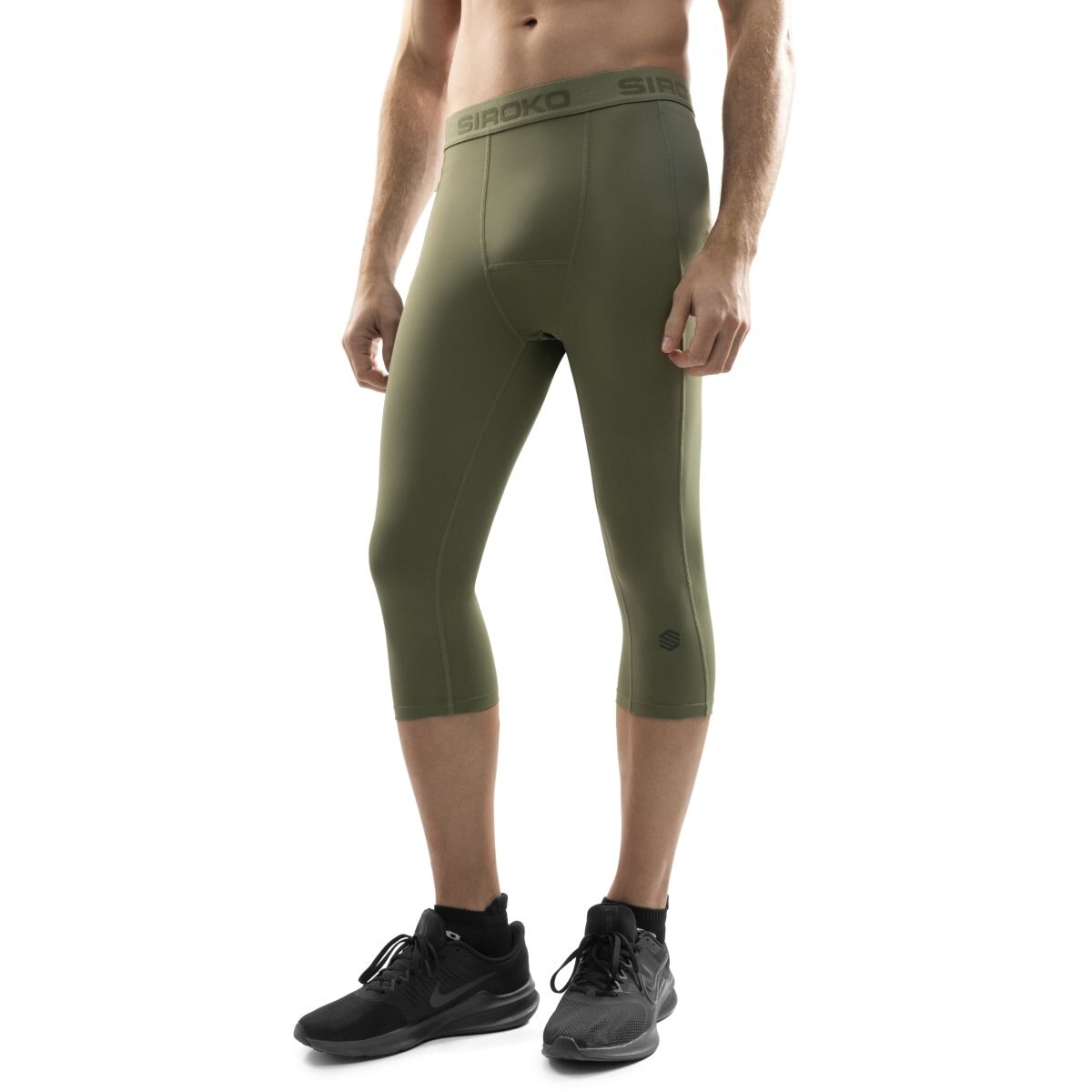 Leggings Desportivas Gym-runningleggings- Siroko Verde-militar-1