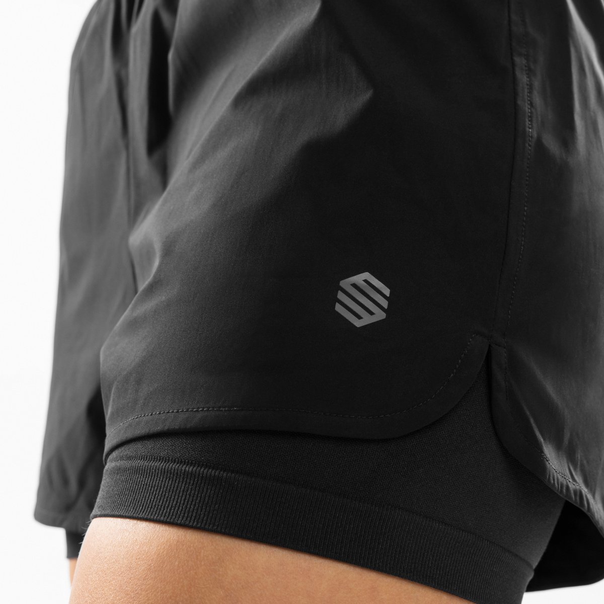 Short Desportivo Dupla Capa Gym-doubleshorts-w Siroko Preto-5