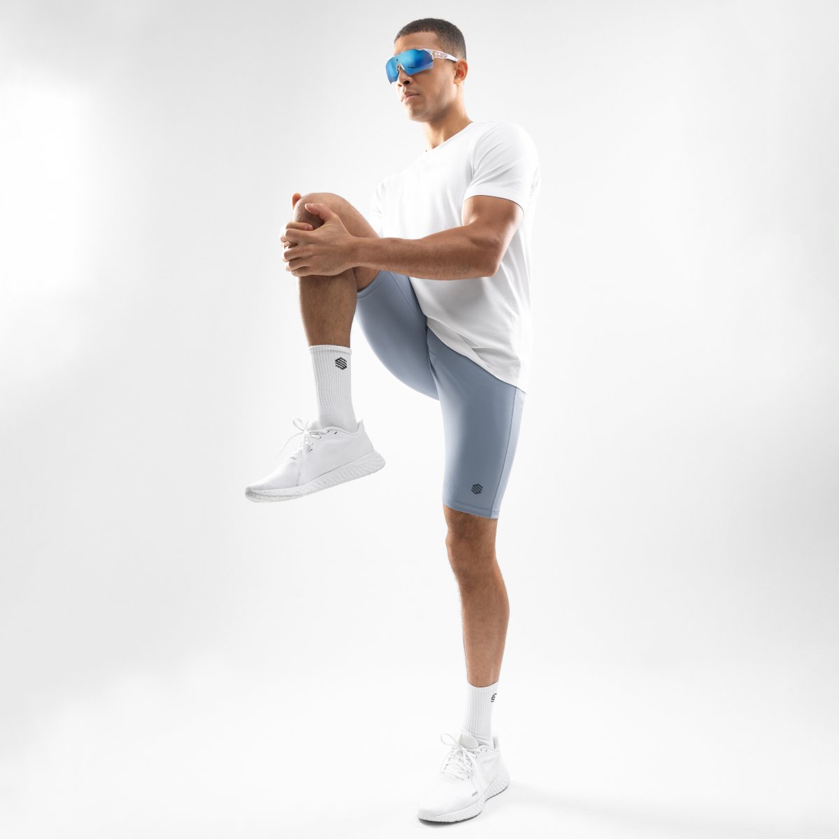Leggings Desportivas Curtas Gym-bikershorts Siroko Azul-claro-3