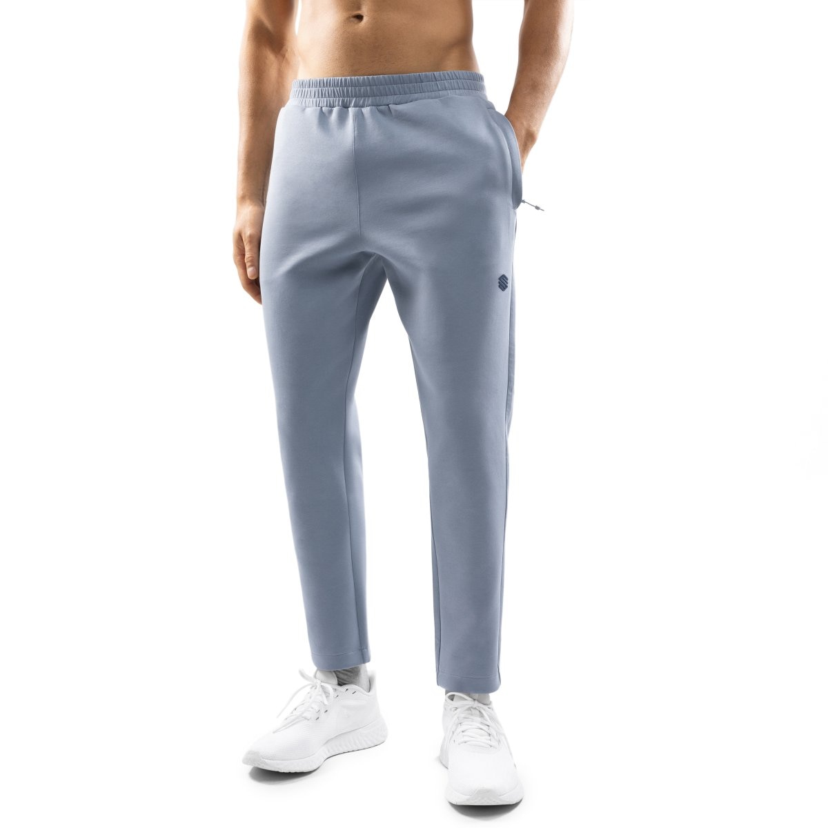 Calças de Fato de Treino Gym-loosepants Siroko Azul-claro-1