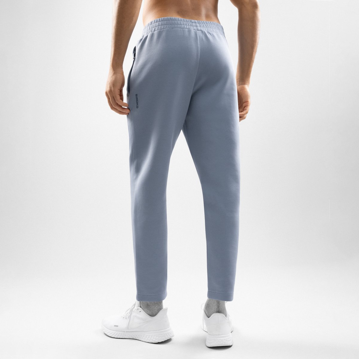 Calças de Fato de Treino Gym-loosepants Siroko Azul-claro-2