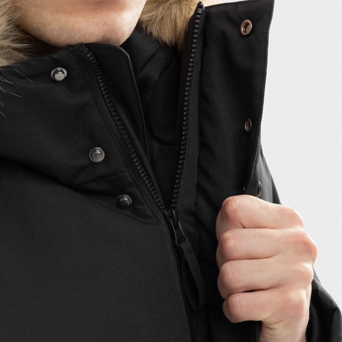 Parka Acolchoada Siroko Preto-4