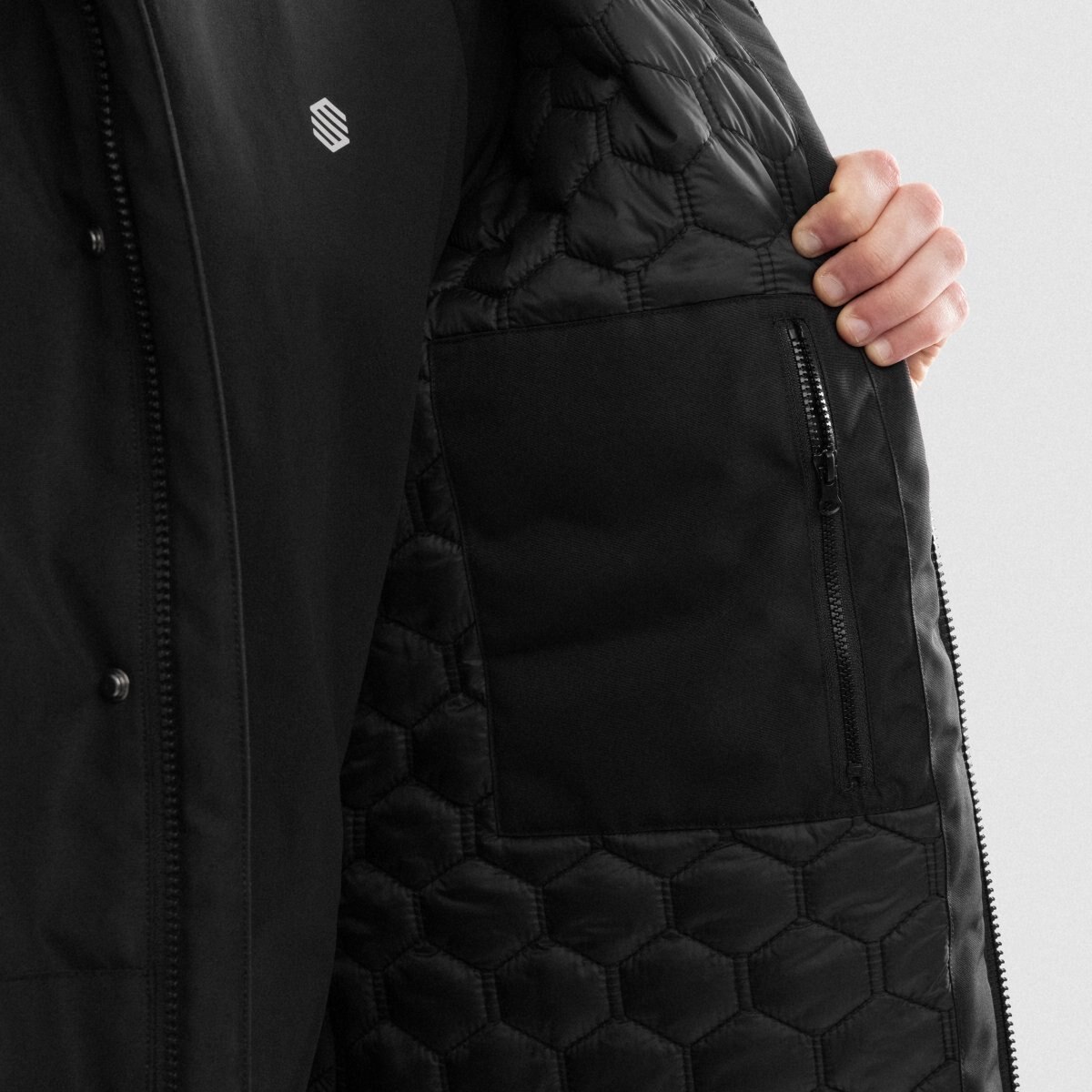 Parka Acolchoada Siroko Preto-5