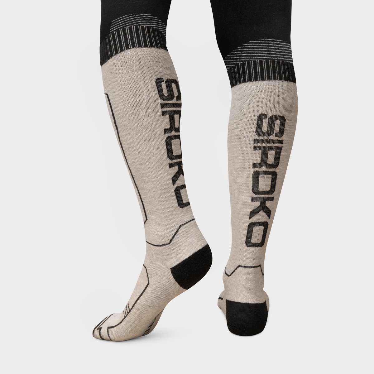 Meias Lã Ski Ultimate Glide Sand Siroko Castanho-2