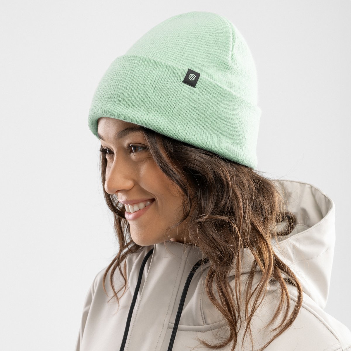 Chapéu de Inverno Snowflake Dead Moss Siroko Verde-5