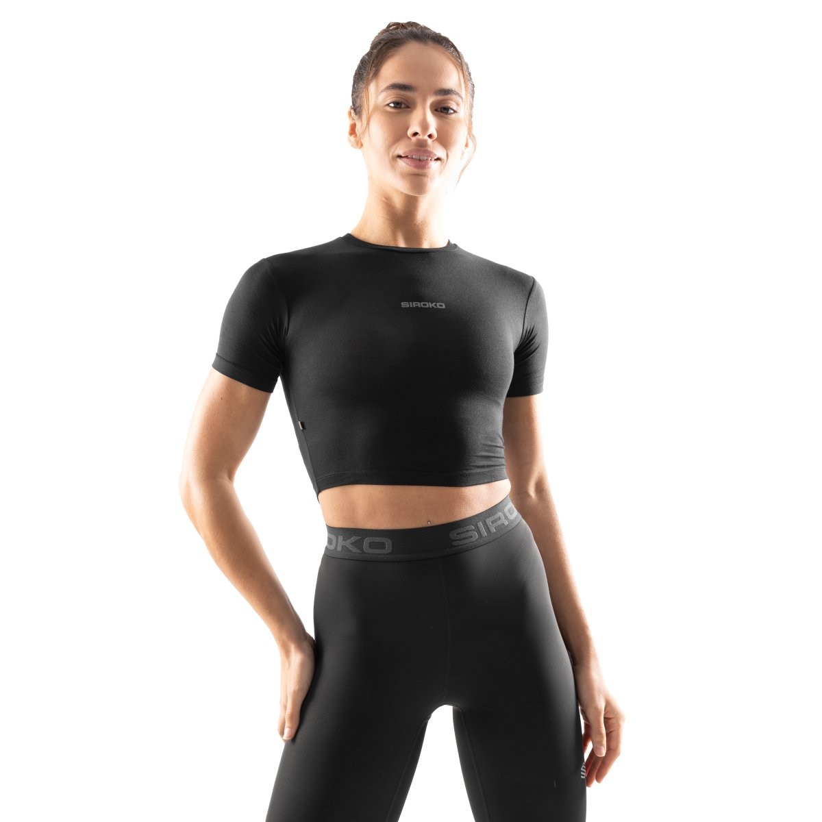 Top de Treino Gym-croppedtop-ss Siroko Preto-1