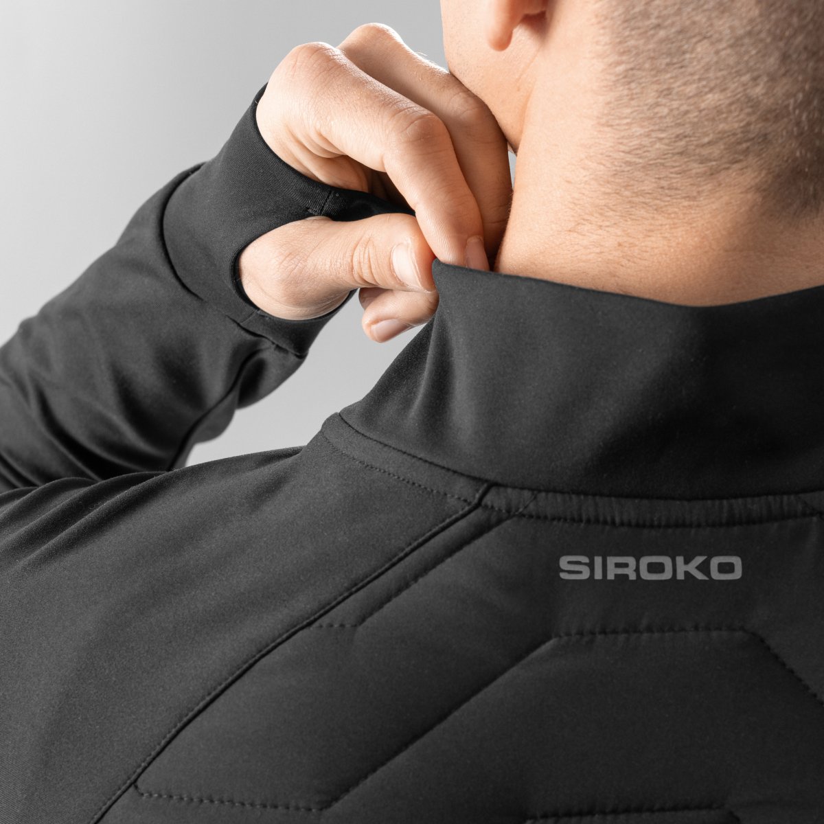 Casaco Acolchoado Leve Treino Elevate Siroko Preto-5