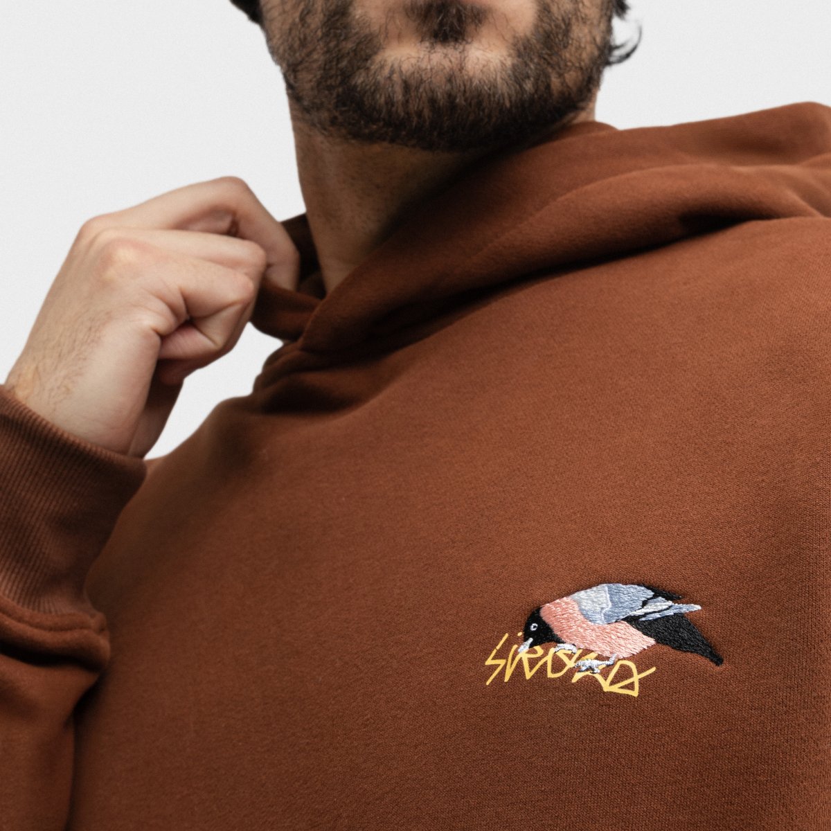 Sweatshirt com Capuz Hoodart Siroko Castanho-4