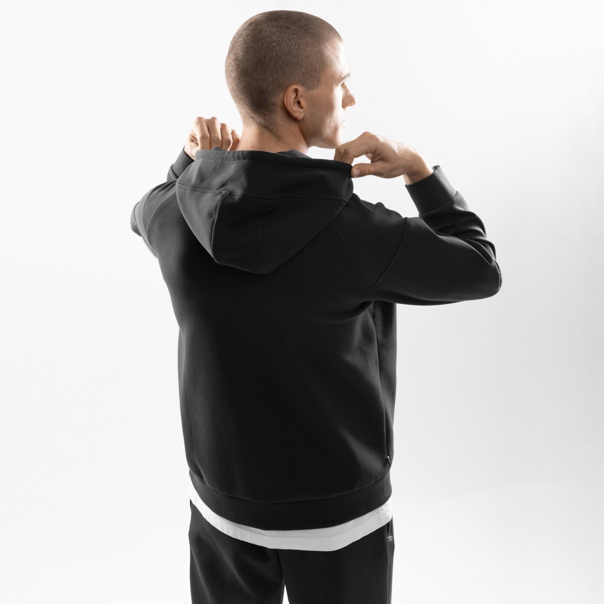 Sweatshirt Gym-hooded-fullzip Siroko Preto-2