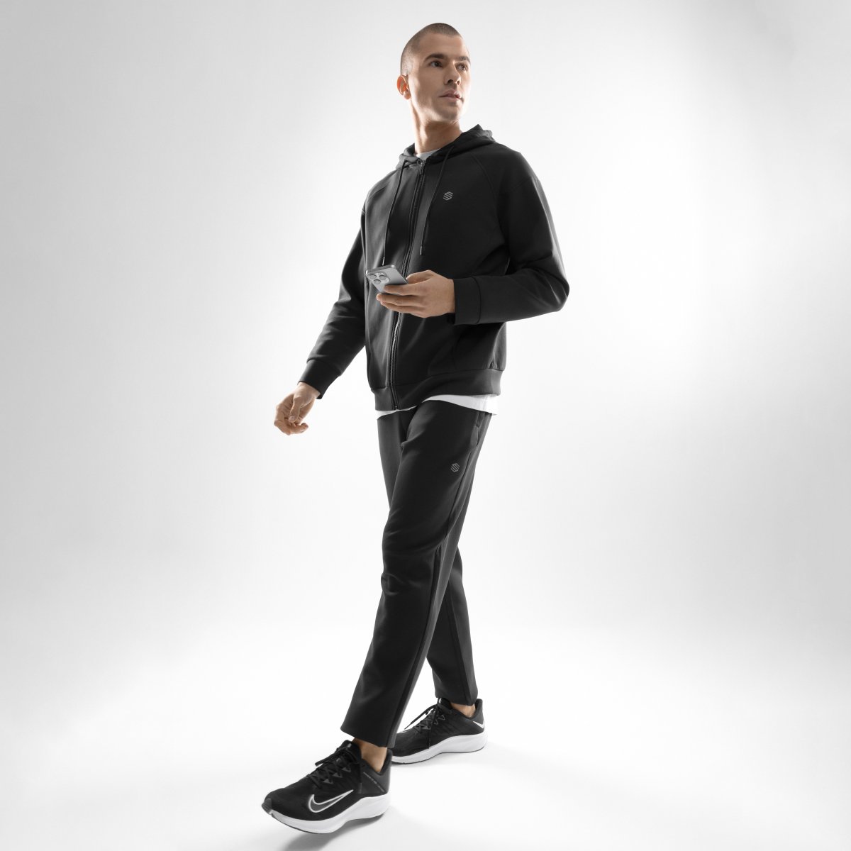 Sweatshirt Gym-hooded-fullzip Siroko Preto-3