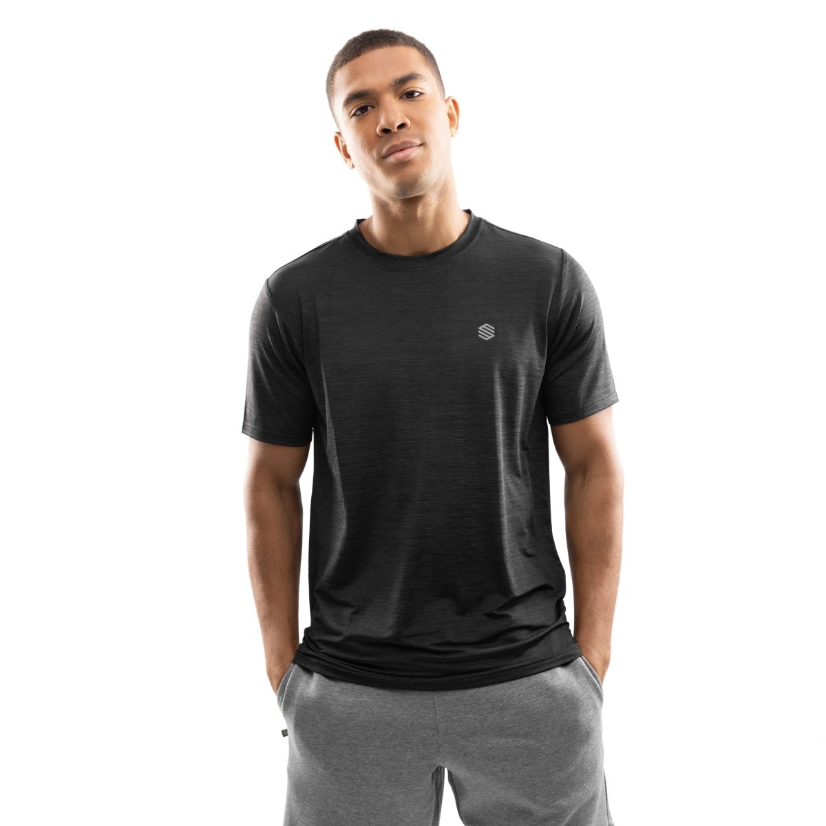 T-shirt de Treino Siroko Preto mate-1
