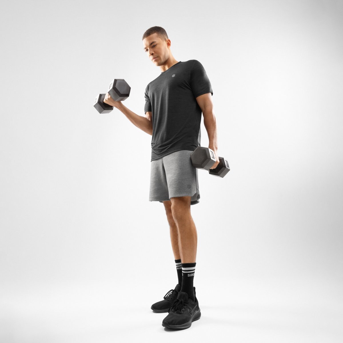 T-shirt de Treino Siroko Preto mate-3