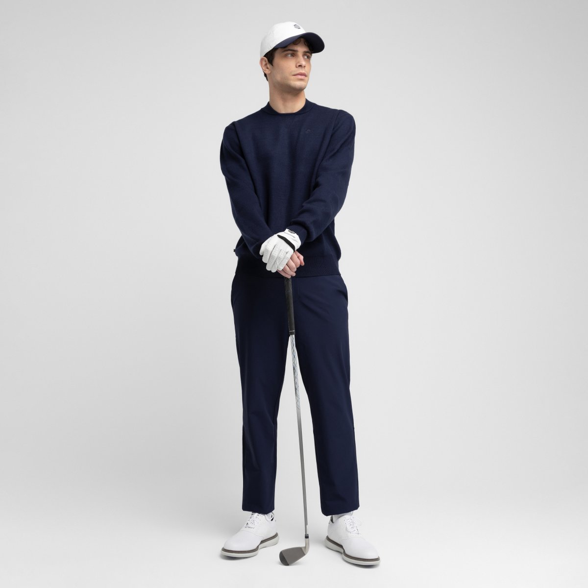 Camisola de Malha Golf com Gola Bomber Bogey Navy Siroko Azul-marinho-3
