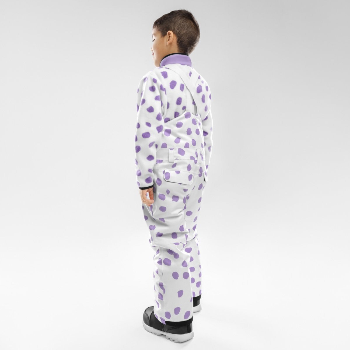 Jardineira Ski e Neve Infantil Kb1 Polka Siroko Roxo-2