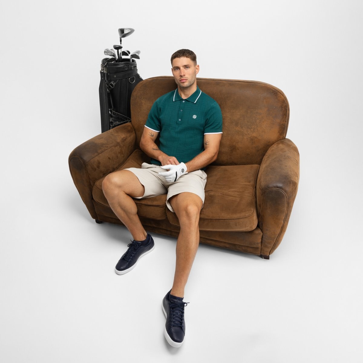 Polo de Malha Golf Trevino Siroko Verde-3