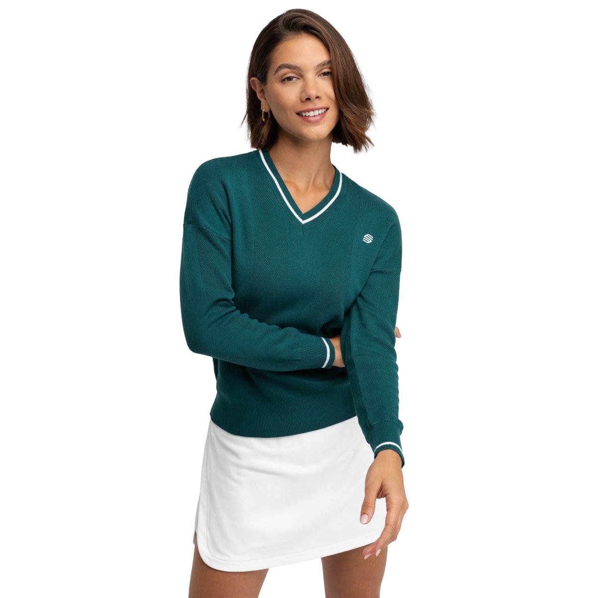 Imagem 0 de Camisola de Malha Golf com Gola em V Gimme Teal Siroko