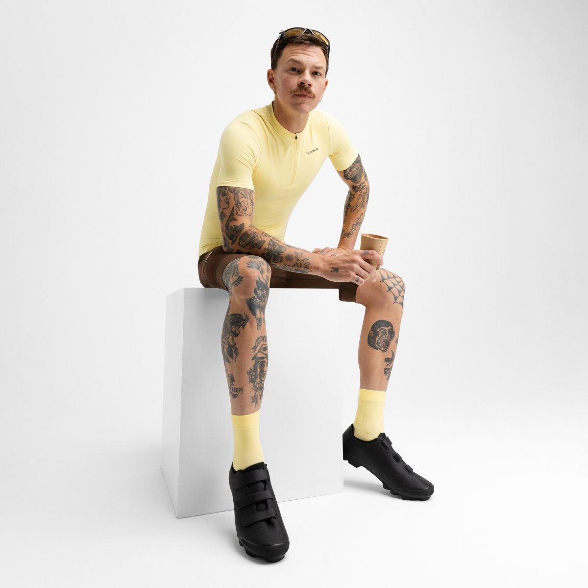 Maillot de Gravel Meia Fecho Zip Gm5 Terraquest Siroko Amarelo-3