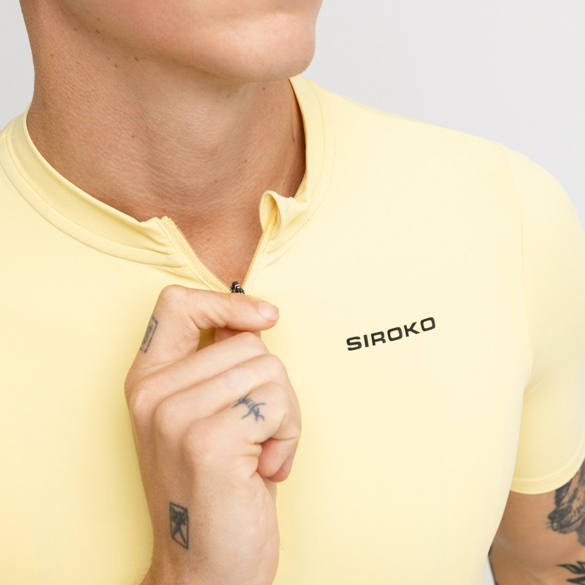 Maillot de Gravel Meia Fecho Zip Gm5 Terraquest Siroko Amarelo-5