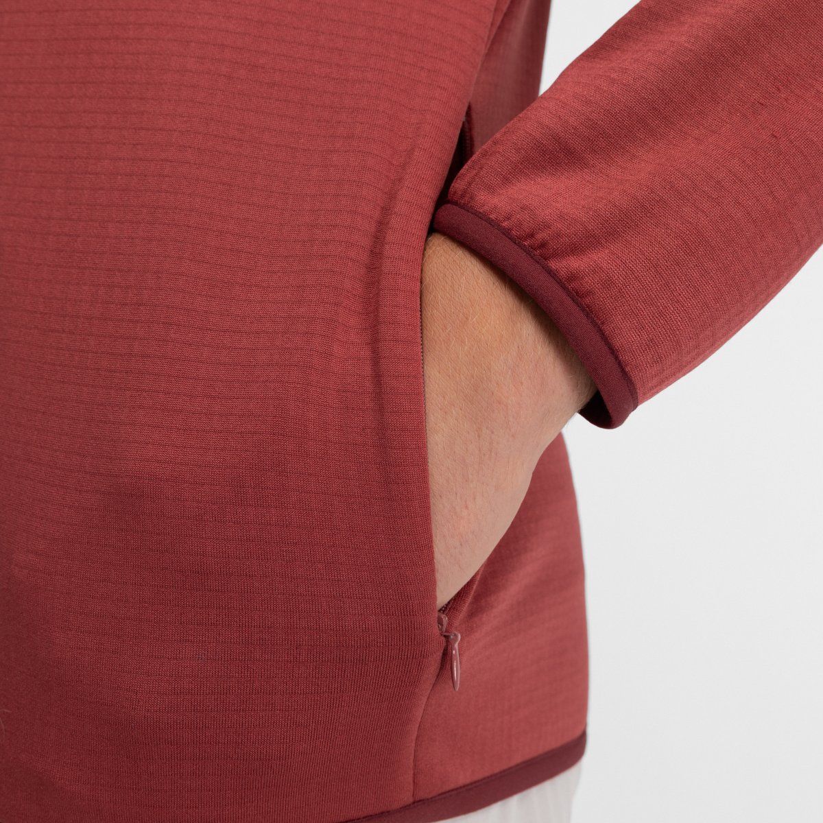 Casaco Polar Leve com Capuz Montanha Stride Siroko Vermelho-4