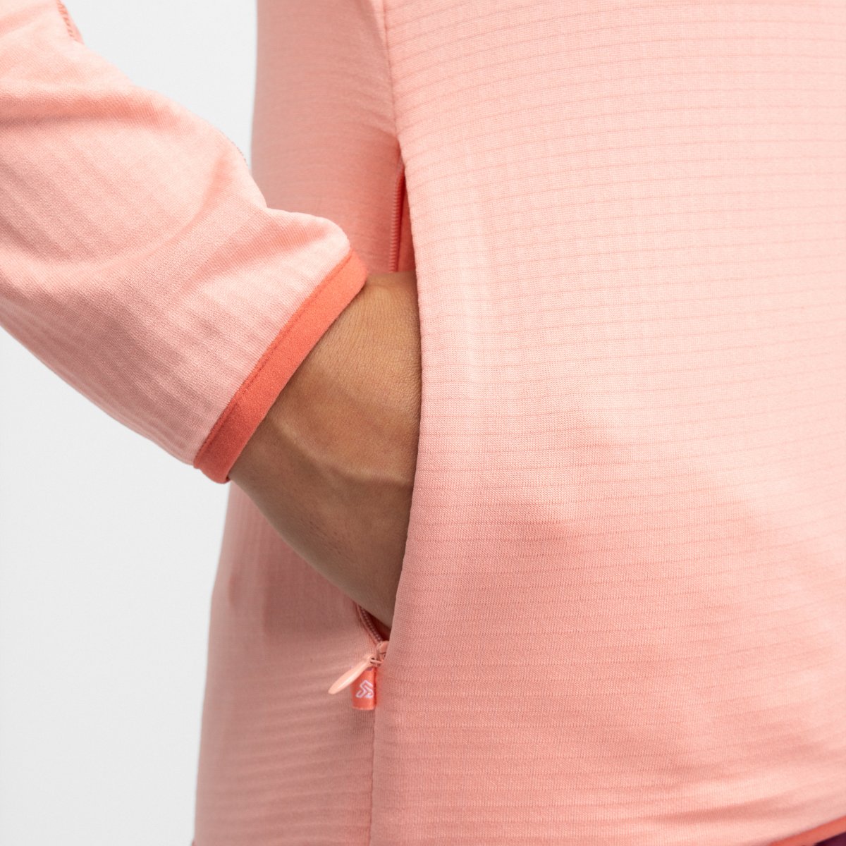 Casaco Polar Leve com Capuz Montanha Ember Siroko Rosa-4