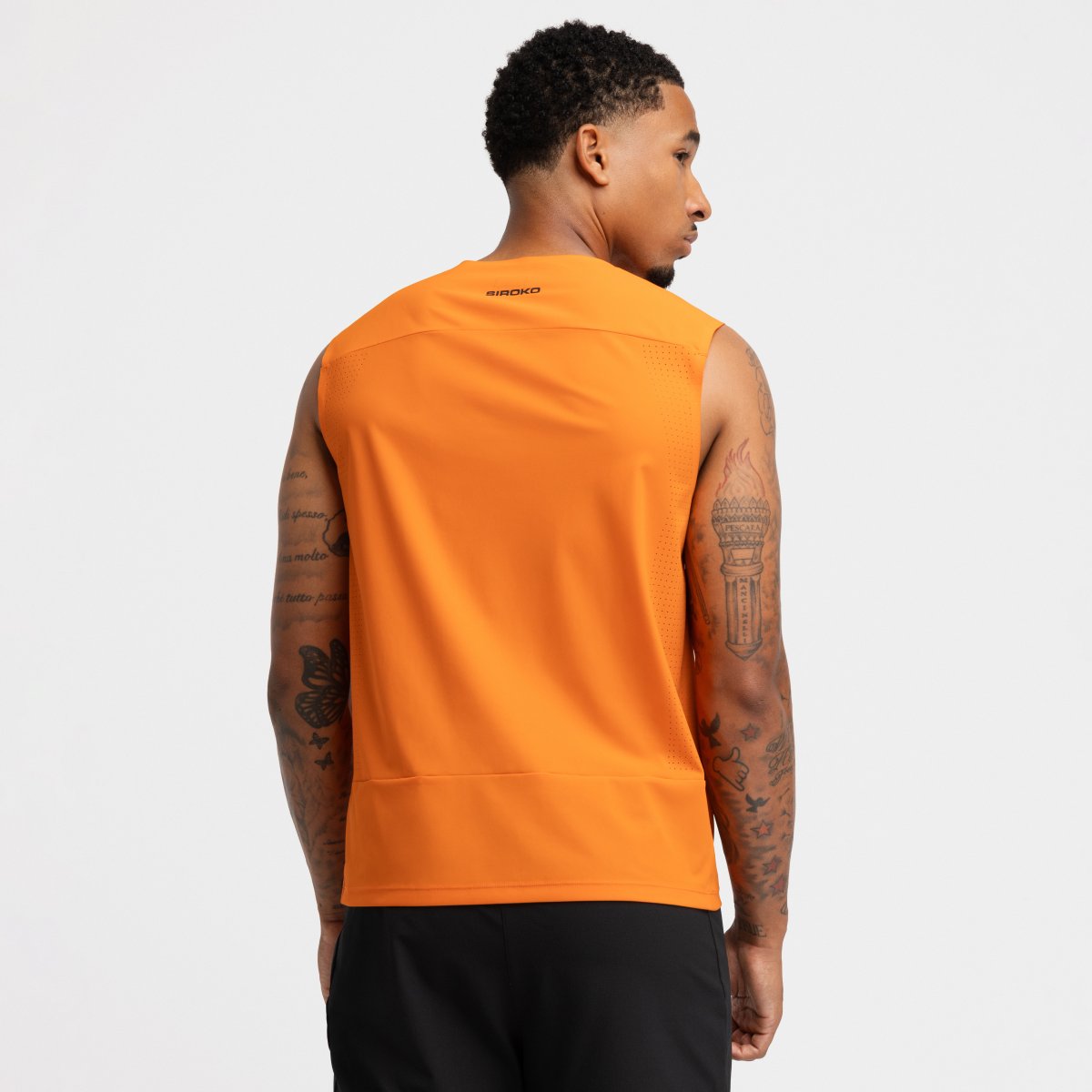 T-shirt sem Mangas Trail Running Apex Siroko Laranja-2