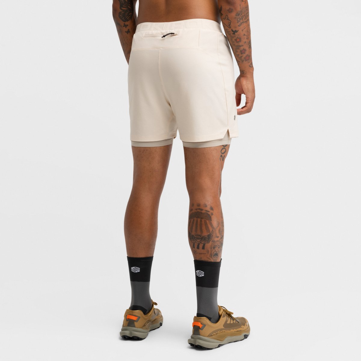 Calções de Dupla Camada Trail Running Overland Siroko Pedra-2