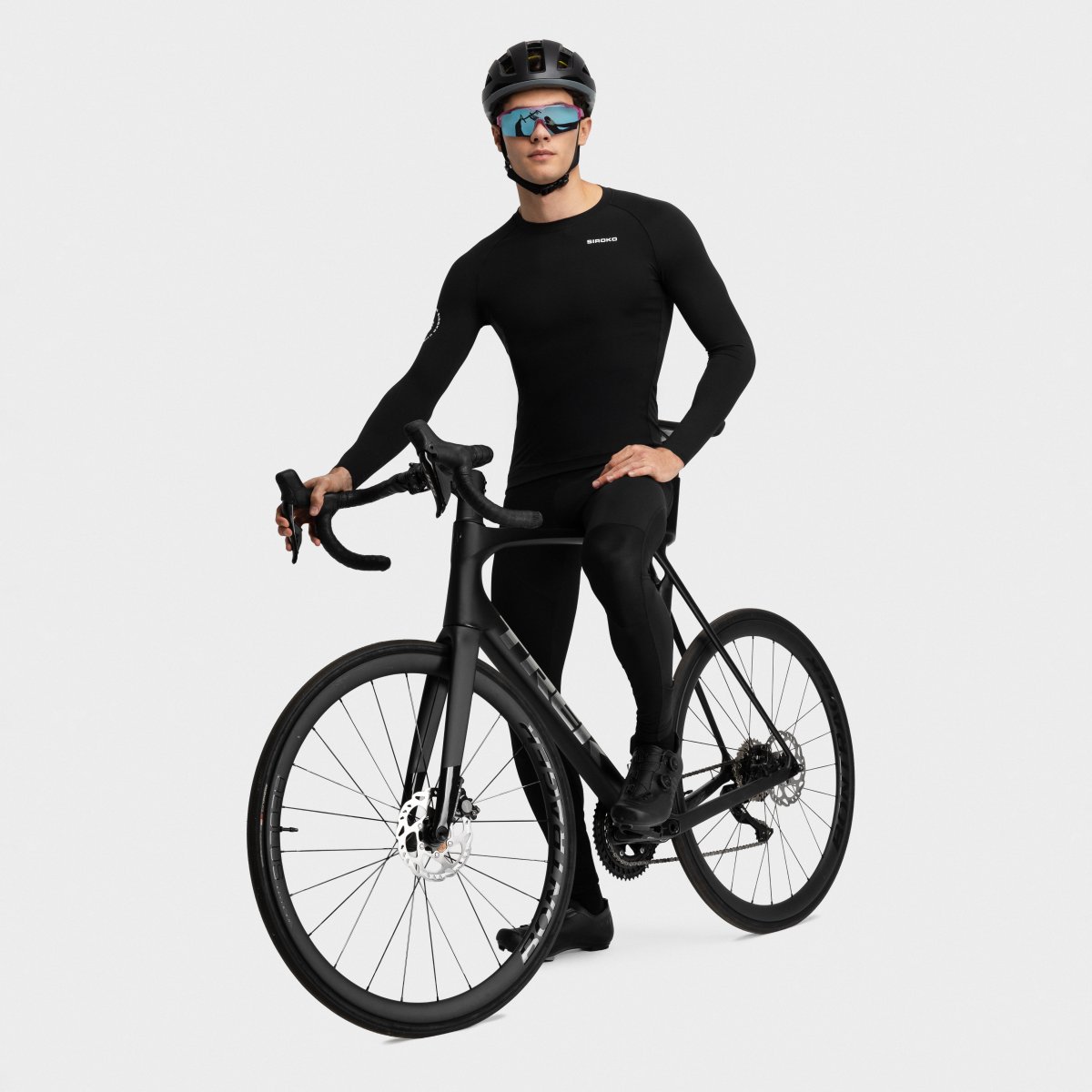 Maillot Ciclismo de Manga Comprida sem Fecho Zip M9 Scanuppia Siroko Preto-3