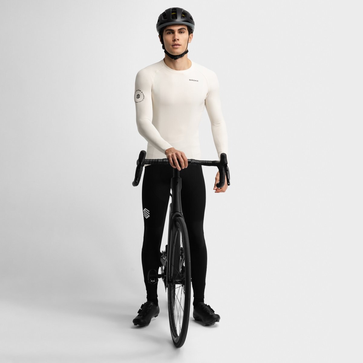 Maillot Ciclismo de Manga Comprida sem Fecho Zip M9 Scanuppia Siroko Castanho-3