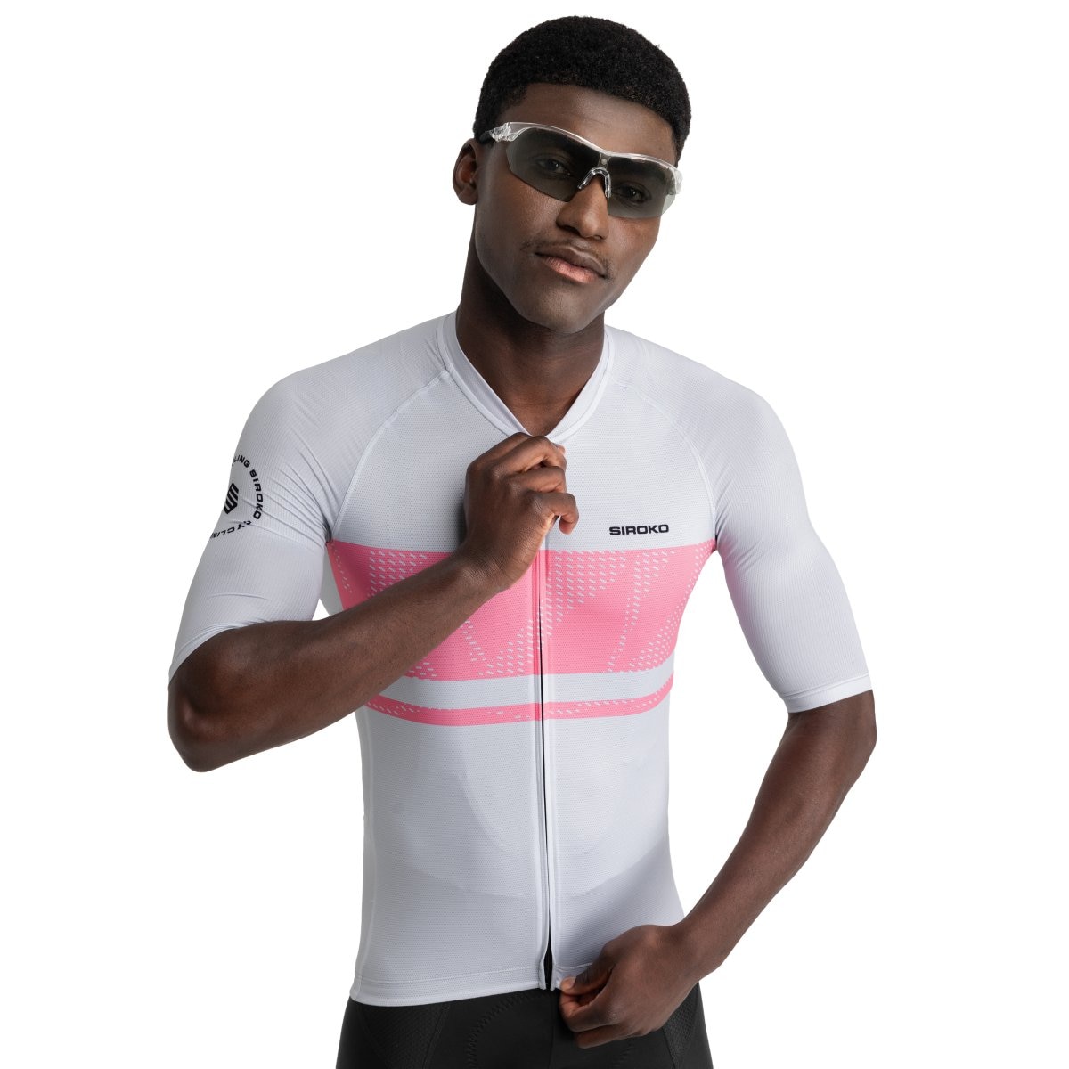Maillot de Manga Curta Ultraligeiro M3 Siroko Rosa / Branco-1