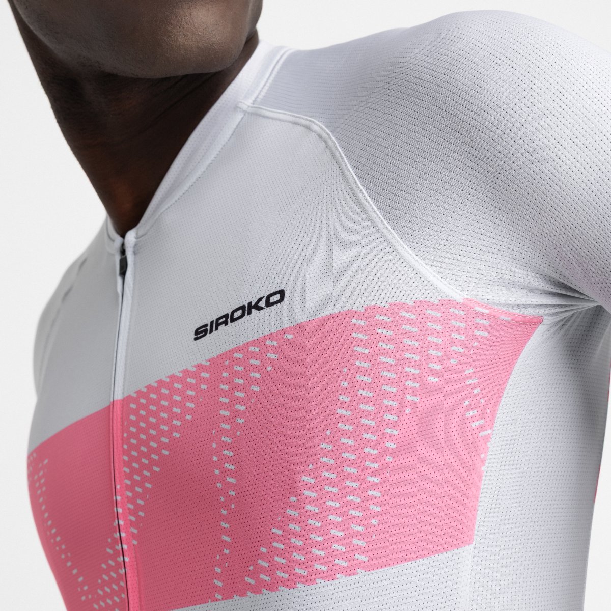 Maillot de Manga Curta Ultraligeiro M3 Siroko Rosa / Branco-5